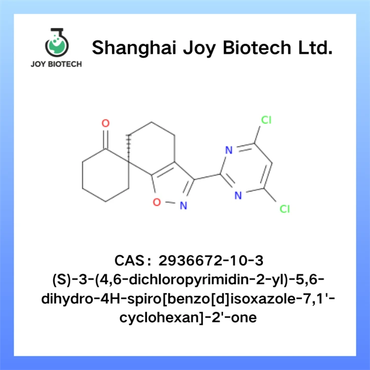 (S)-3-(4,6-dikloropirimidin-2-il)-5,6-dihydro-4H-spiro[benzo[d]isoxazole-7,1'-cyclohexan]-2'-one CAS NO 2936672-10-3